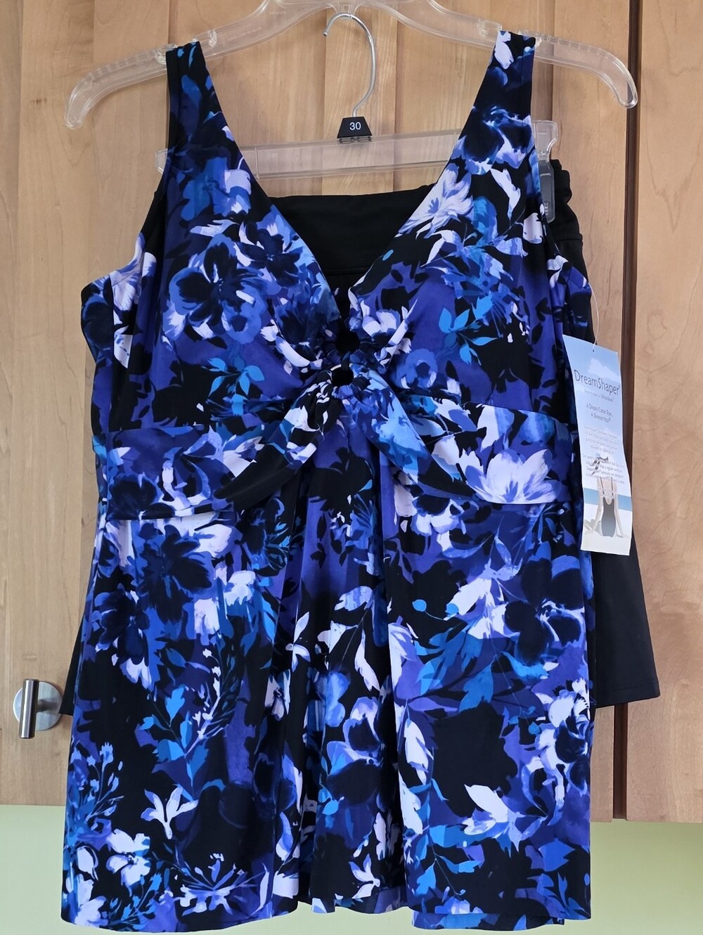 Dreamshaper Blue & Black Floral 2 piece swimsuit